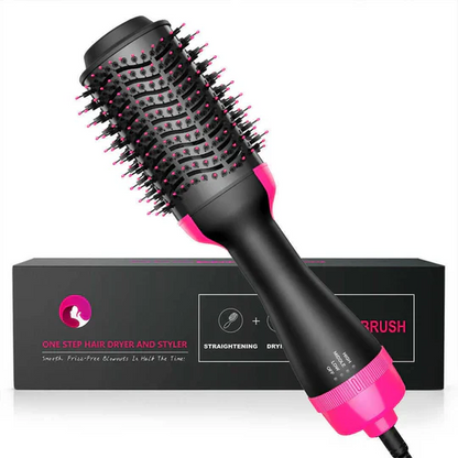2-in-1 Hot Air Brush, Hair Dryer, Straightener & Volumizer Unisex Use One Step Hot Air Brush (Dryer + Styler)