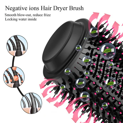 2-in-1 Hot Air Brush, Hair Dryer, Straightener & Volumizer Unisex Use One Step Hot Air Brush (Dryer + Styler)