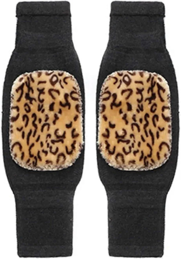Men And Women Winter Warm Knee Warmer Pad Warm Wool Knee Pads with Strap - Pack of 2