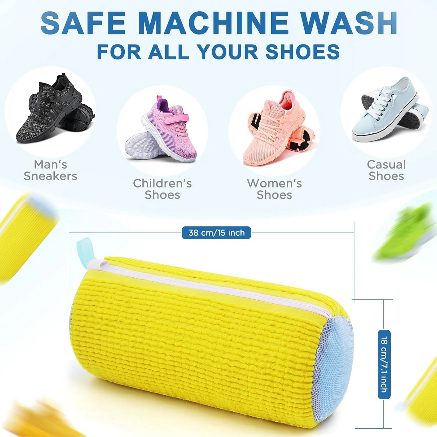 Shoe Washing Machine Bag for Sneakers & All Footwear