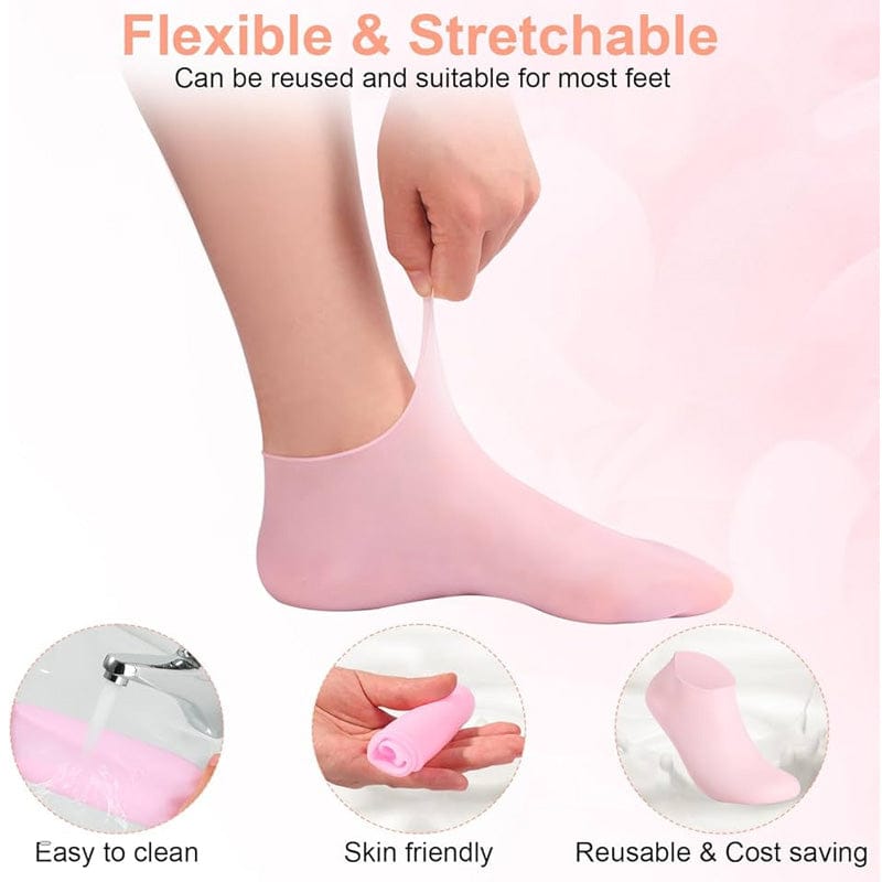 Silicon Gel Moisturizing Socks - Foot Care Protector