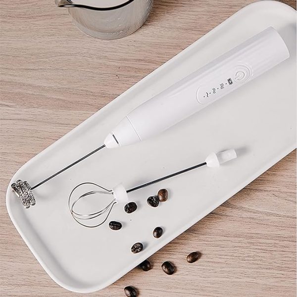 Rechargeable Coffe Beater Milk Shaker Maker Frother Foamer USB Charging Egg Beater Coffee Beater Handheld 3-Speed Adjustable Blender