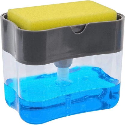 2-in-1 Pump Soap Dispenser and Sponge Caddy For Dish washing ( With Box)