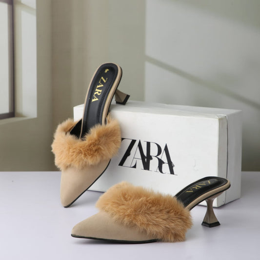 ZARA Furry Heels
