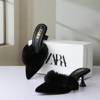 ZARA Furry Heels