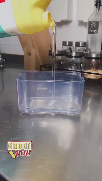 2-in-1 Pump Soap Dispenser and Sponge Caddy For Dish washing ( With Box)