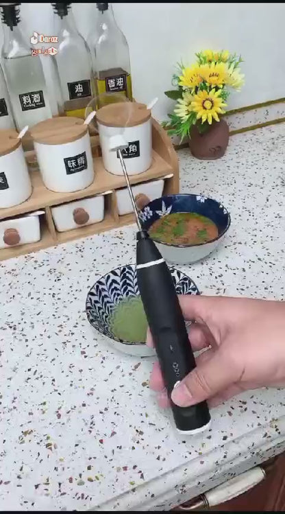 Rechargeable Coffe Beater Milk Shaker Maker Frother Foamer USB Charging Egg Beater Coffee Beater Handheld 3-Speed Adjustable Blender